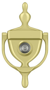 Deltana DKV630U3 polished brass door knocker