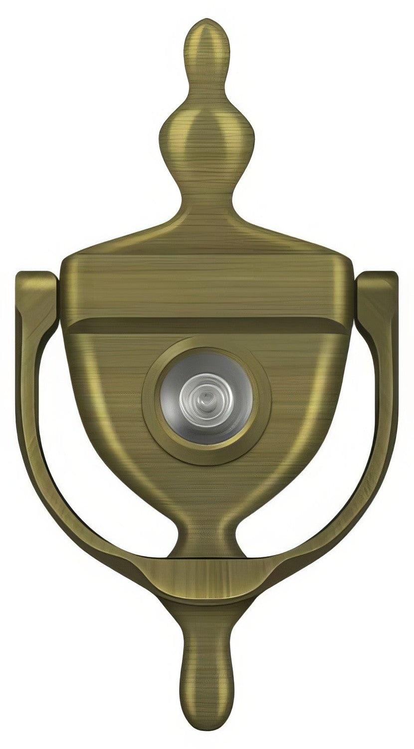 Deltana DKV630U5 antique brass door knocker