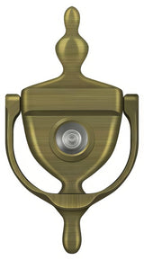 Deltana DKV630U5 antique brass door knocker