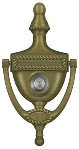 Deltana DKV6RU5 antique brass door knocker