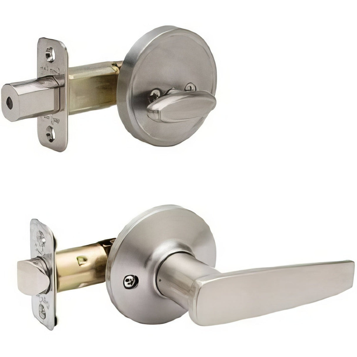 Copper Creek DL1810SS satin stainless interior pack single cylinder handlesets