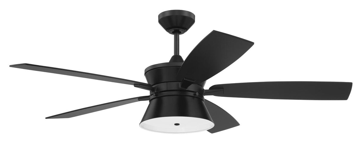 Craftmade DMK52FB5 flat black ceiling fan blades included