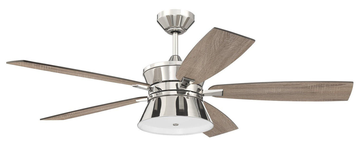 Craftmade DMK52PLN5 polished nickel ceiling fan blades included