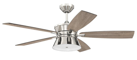 Craftmade DMK52PLN5 polished nickel ceiling fan blades included