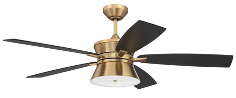 Craftmade DMK52SB5 satin brass ceiling fan blades included