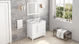 Jeffrey Alexander Cade 36" White Single Sink Bathroom Vanity with Calacatta Vienna Quartz Top - 8 in. Widespread Faucet Top product image 7