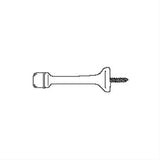 Don-Jo 1504619 1504 Rigid Baseboard Door Stop Clear Satin Nickel