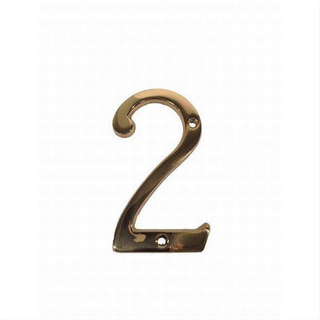Don-Jo BN42605 BN4 Address Number #2 Bright Brass