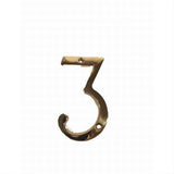 Don-Jo BN43605 BN4 Address Number #3 Bright Brass