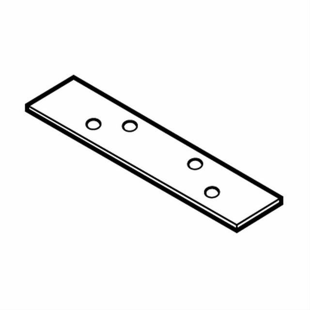 Don-Jo HR2154.5 4-1/2 Blank Hinge Reinforcement Raw Steel