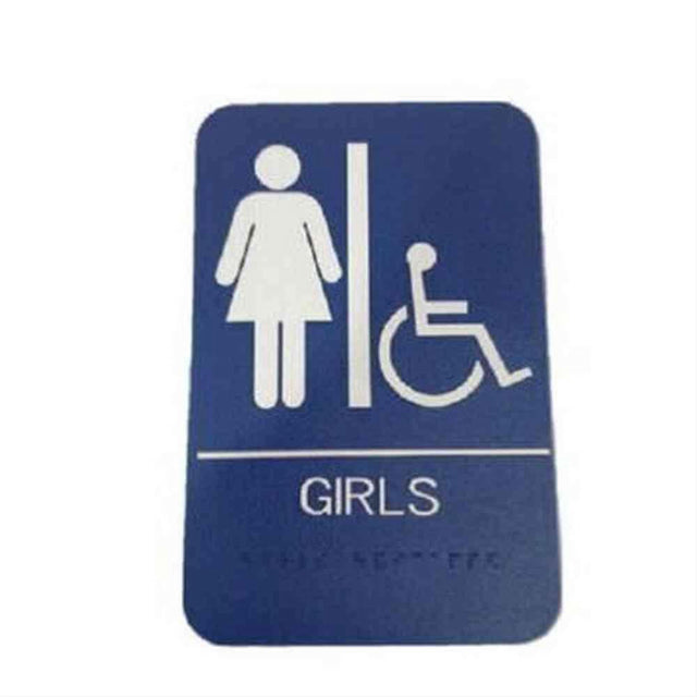 Don-Jo HS907008 ADA Sign White on Blue
