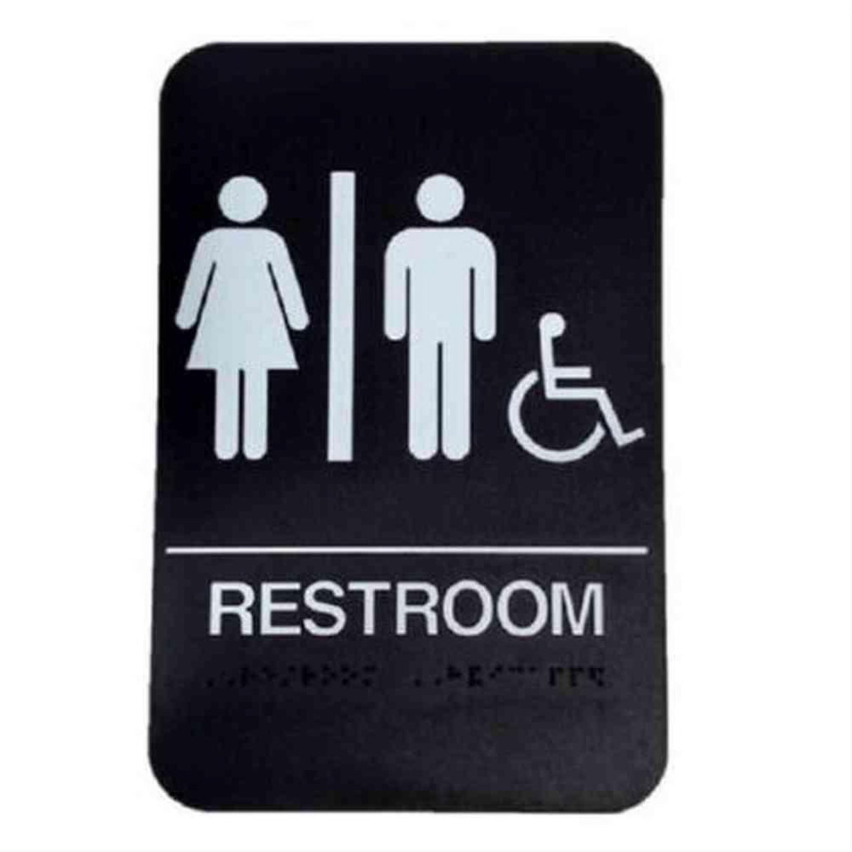 Don-Jo HS909032 ADA Sign White on Brown
