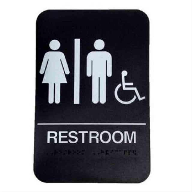 Don-Jo HS909032 ADA Sign White on Brown