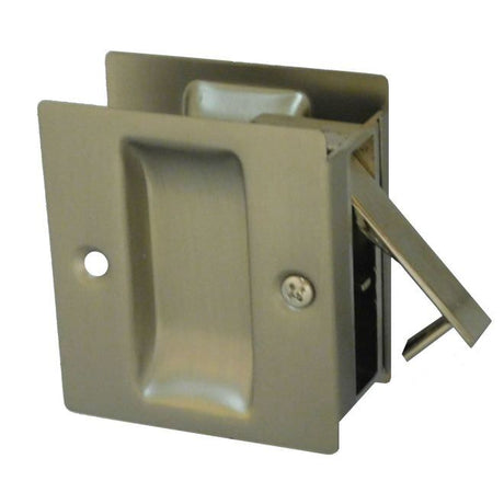 Don-Jo PDL100619 clear satin nickel passage pocket door lock