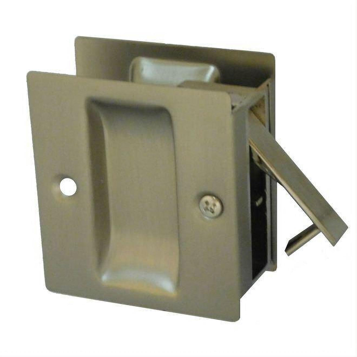 Don-Jo PDL100619 PDL100 Passage Pocket Door Lock Clear Satin Nickel