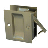 Don-Jo PDL100619 PDL100 Passage Pocket Door Lock Clear Satin Nickel
