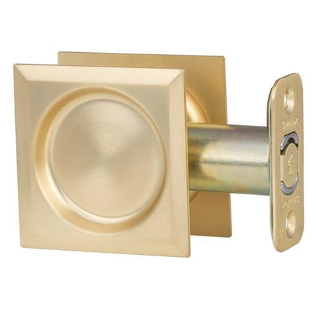 Sure-Loc DP-SQ01 SB satin brass passage pocket door pull