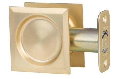 Sure-Loc DP-SQ01 SB satin brass passage pocket door pull