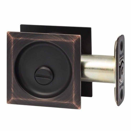 Sure-Loc DP-SQ02 11P vintage bronze privacy pocket door pull