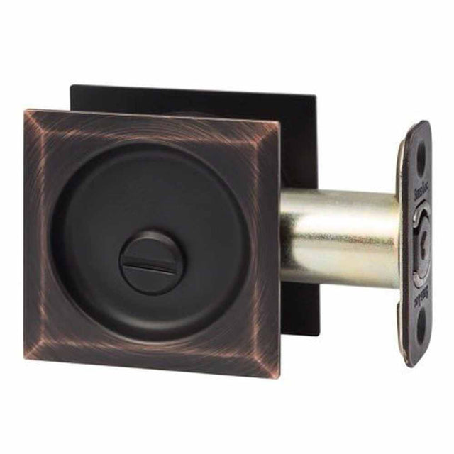 Sure-Loc DP-SQ02 11P vintage bronze privacy pocket door pull
