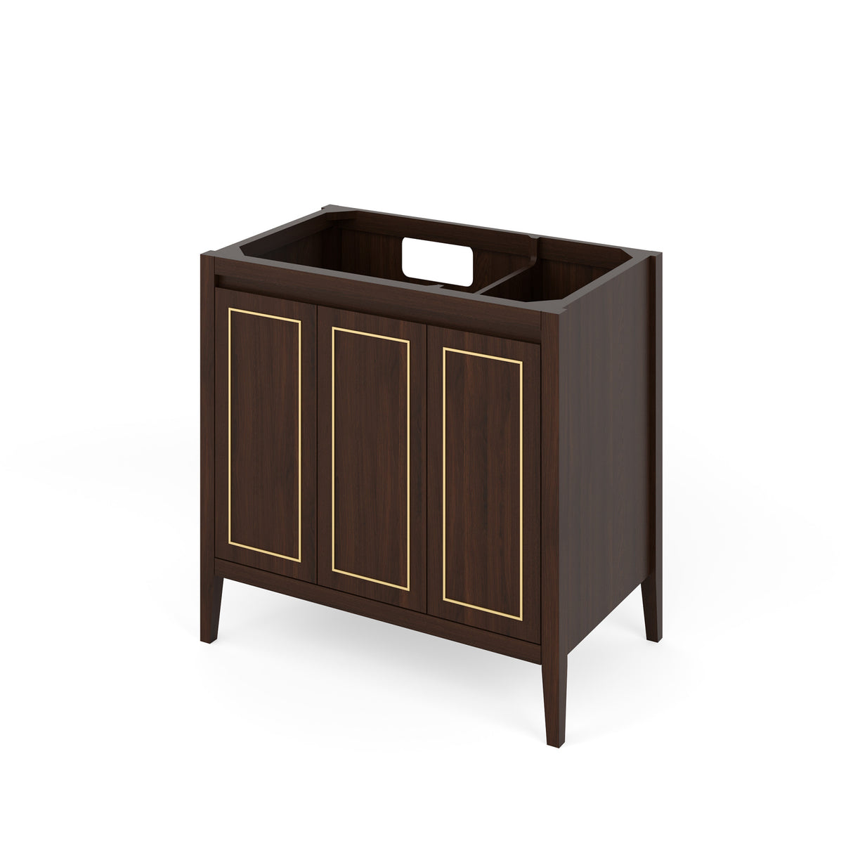 Jeffrey Alexander Percival 36" Dark Walnut Single Sink Bathroom Vanity with Grey Quartz Top - 8 in. Widespread Faucet Top product image 2