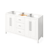 Jeffrey Alexander Cade 60" White Double Sink Bathroom Vanity with Calacatta Vienna Quartz Top - 8 in. Widespread Faucet Top product image 3