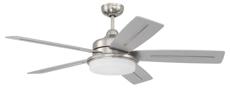 Craftmade DRW54BNK5 54" Drew Ceiling Fan in Brushed Polished Nickel Brushed Nickel