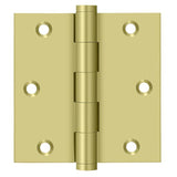 Deltana DSB353-R polished brass door hinge