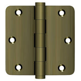 Deltana DSB35R45-R antique brass door hinge