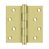 Deltana DSB43-RZ polished brass door hinge