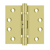 Deltana DSB4NB3 polished brass door hinge