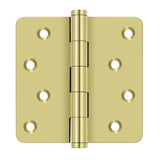 Deltana DSB4R43-RZ polished brass door hinge