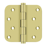 Deltana DSB4R53-RZ polished brass door hinge