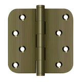 Deltana DSB4R55-RZ antique brass door hinge