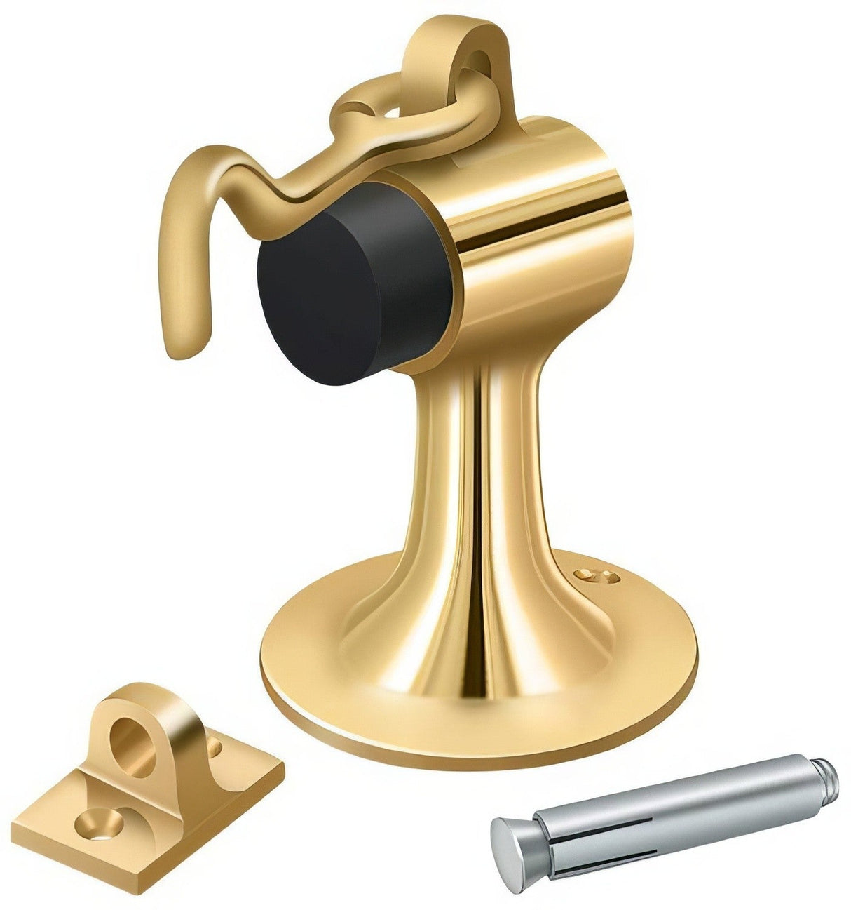 Deltana DSF444CR003 lifetime polished brass floor door stop