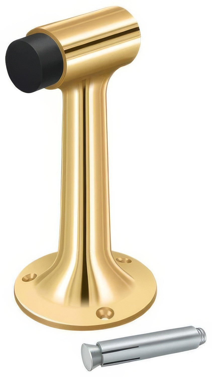Deltana DSF600CR003 lifetime polished brass floor mount door stop