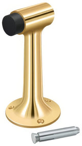 Deltana DSF600CR003 lifetime polished brass floor mount door stop
