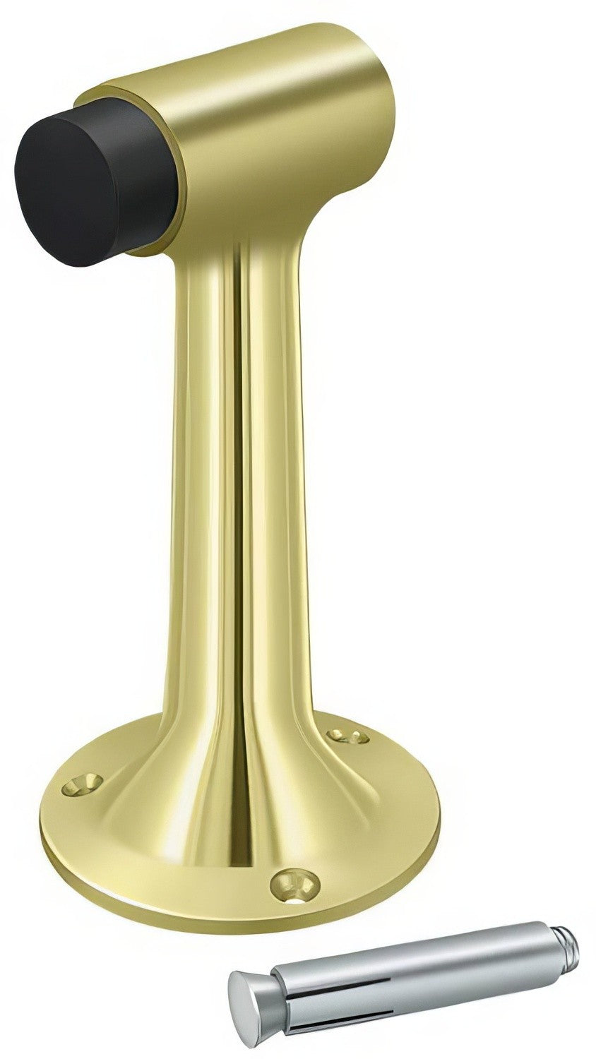 Deltana DSF600U3 polished brass floor mount door stop