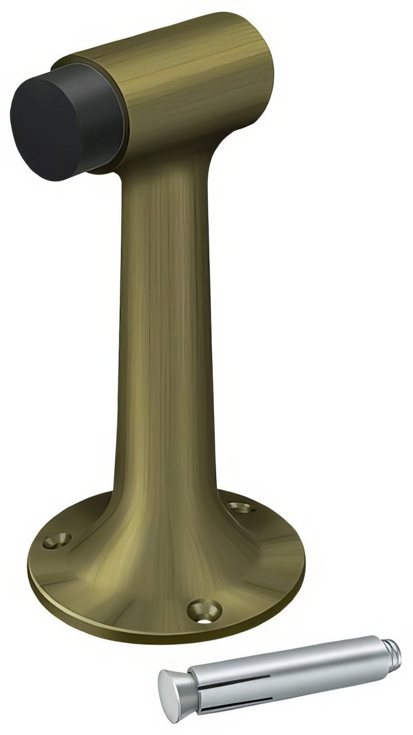 Deltana DSF600U5 antique brass floor mount door stop