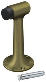 Deltana DSF600U5 antique brass floor mount door stop