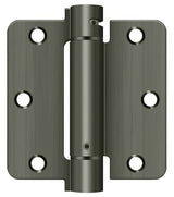 Deltana DSH35R415A antique nickel spring hinge