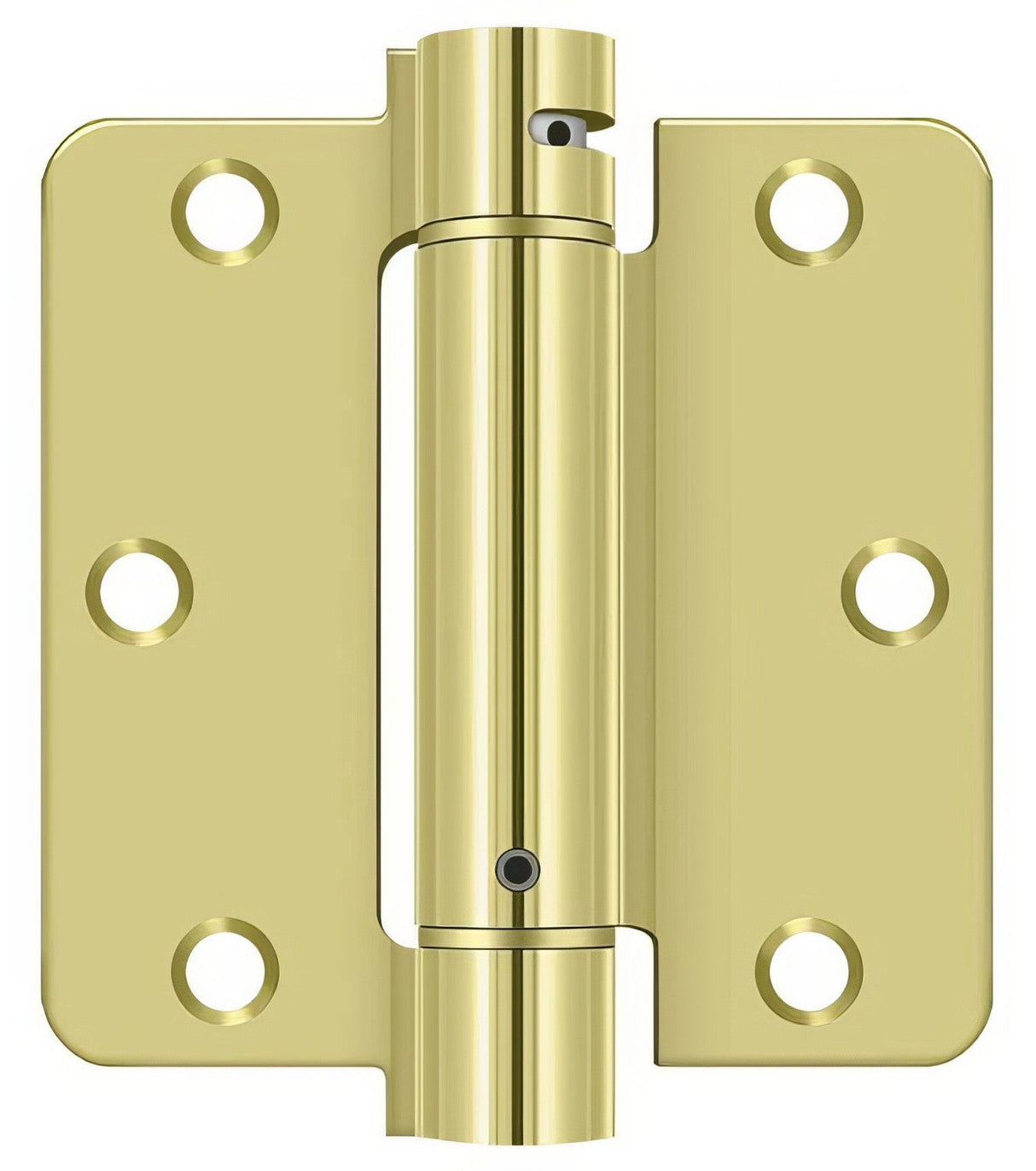 Deltana DSH35R43 polished brass spring hinge