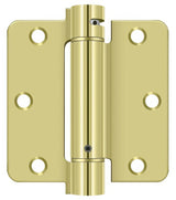 Deltana DSH35R43 polished brass spring hinge