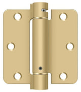 Deltana DSH35R44 satin brass spring hinge