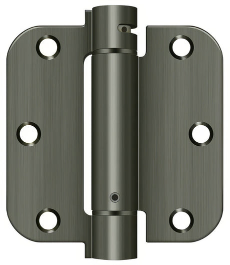 Deltana DSH35R515A antique nickel spring hinge