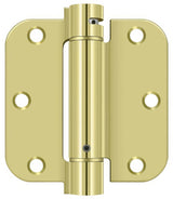 Deltana DSH35R53 polished brass spring hinge