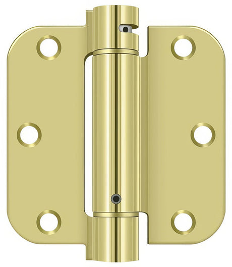 Deltana DSH35R53 polished brass spring hinge