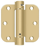 Deltana DSH35R54 satin brass spring hinge
