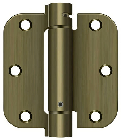 Deltana DSH35R55 spring hinge in satin stainless, additional view