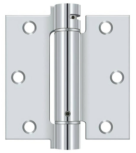 Deltana DSH35U26D spring hinge in satin stainless, additional view